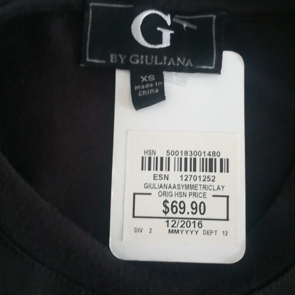 BNWT G by Giuliana xs black asymmetric dress - Picture 6 of 9